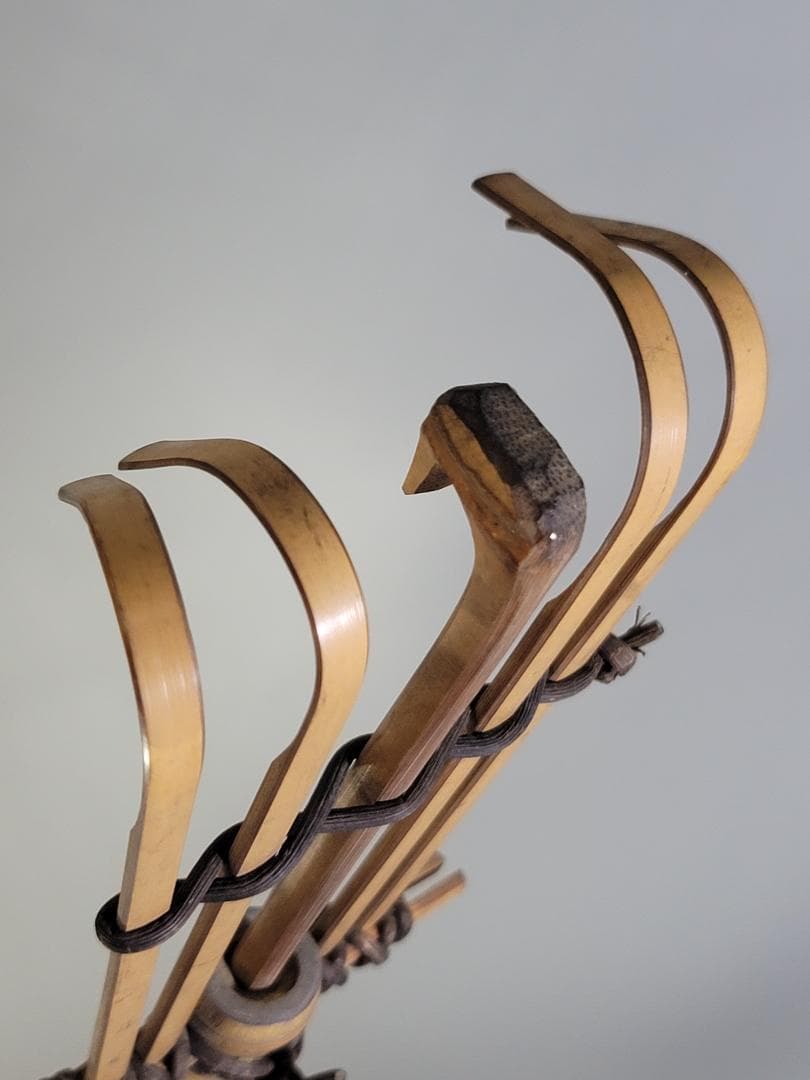 DT396 田辺竹雲斎造 熊手 柱掛 在銘