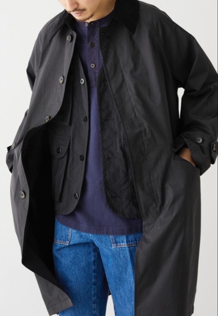 【未使用】ジャーナルスタンダードレリューム/オーバーサイズバルマカーンコート/黒