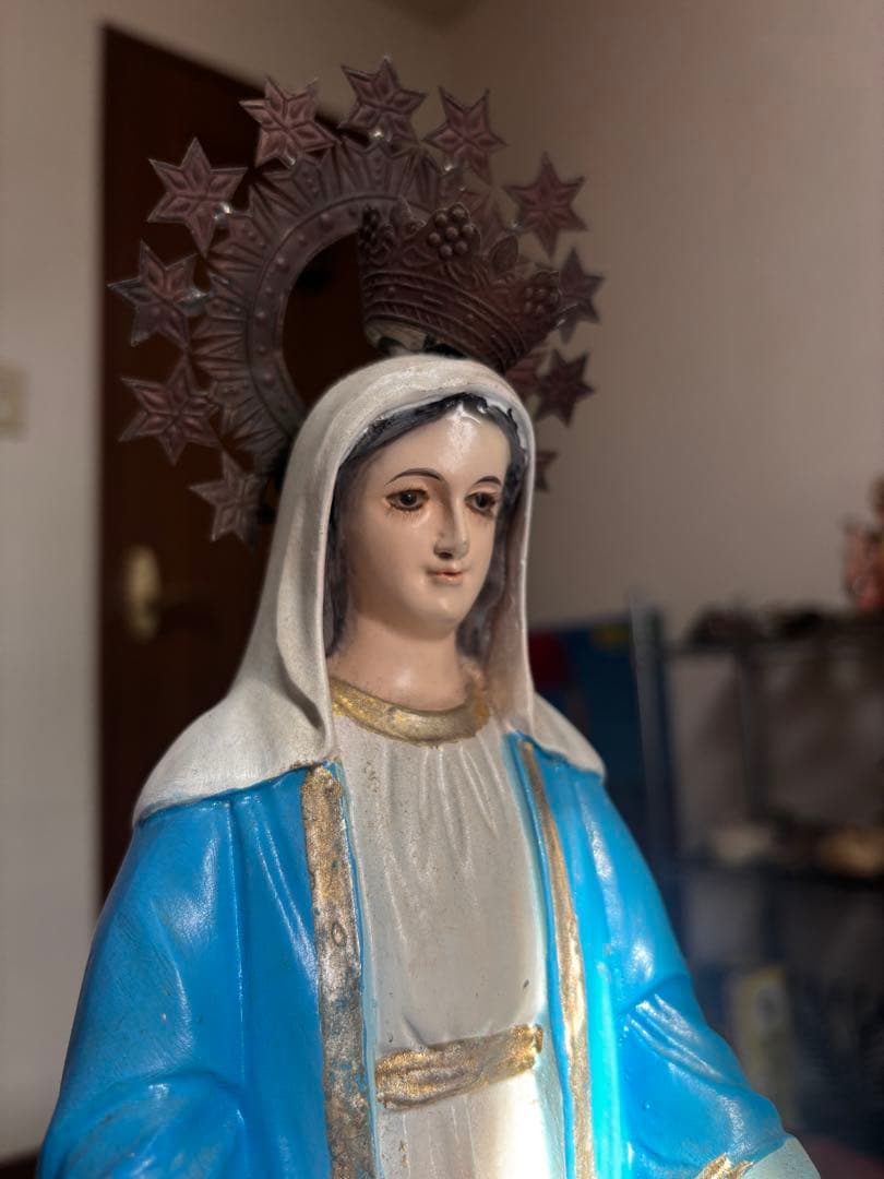 聖母マリア像 教会 スピリチュアル守護 ヴィンテージ聖母像