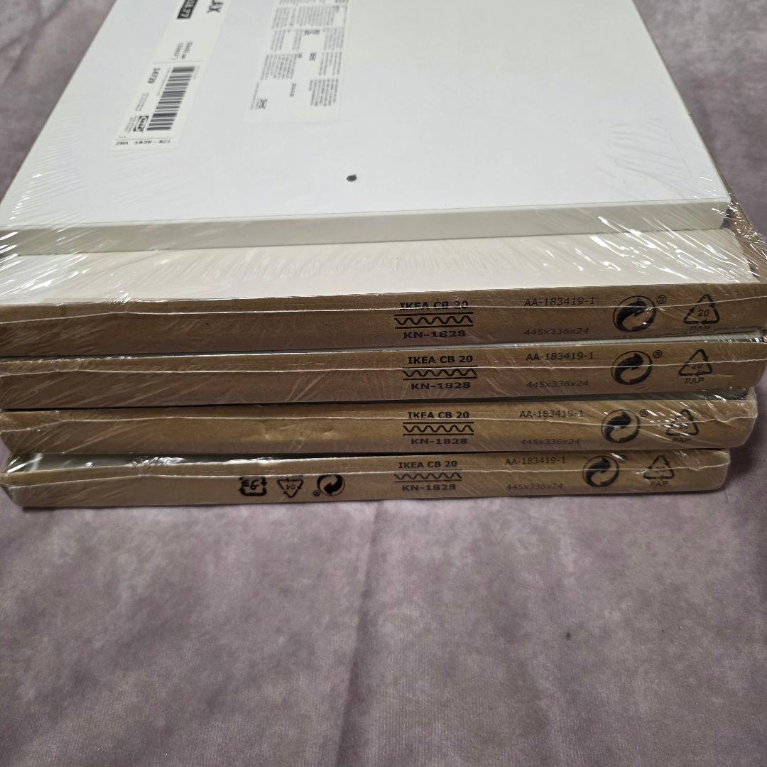 【新品】IKEA イケア カラックス インサート 扉 ホワイト　4個セット