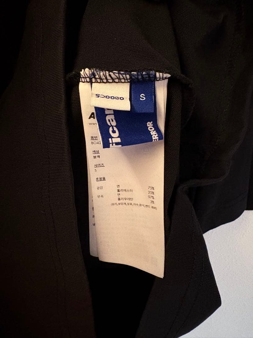 【ほぼ未使用】 ADERERROR Sig; BL Tag Tシャツ