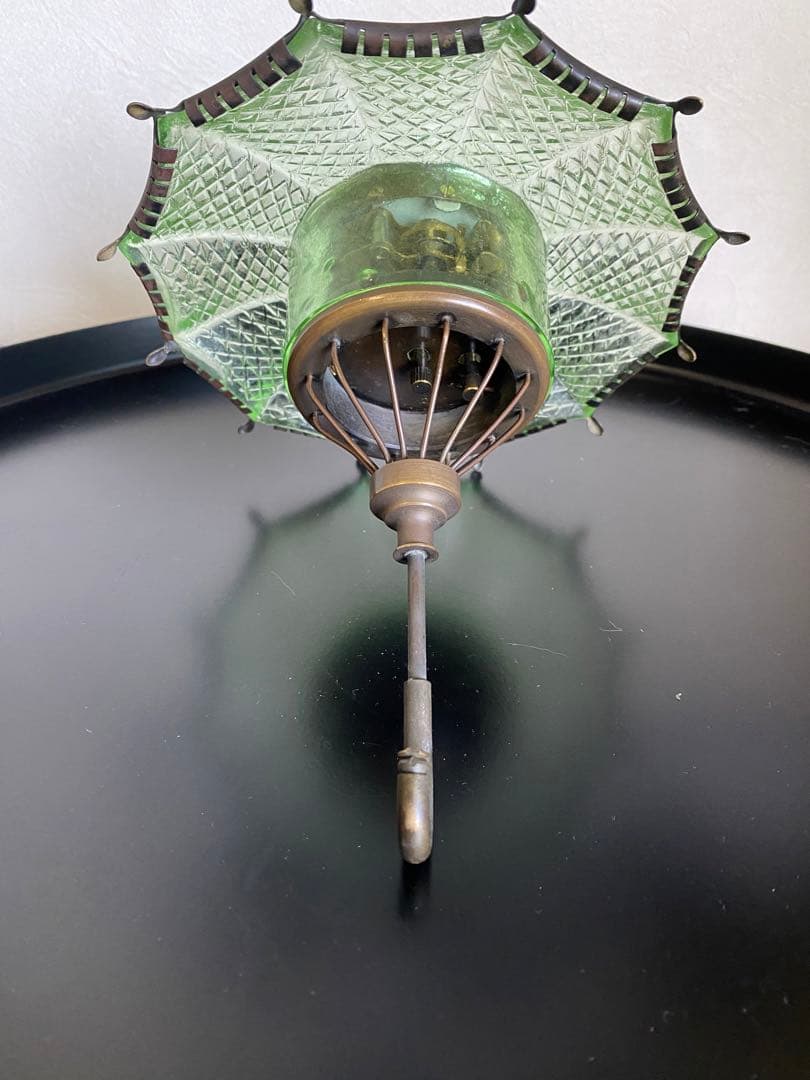 アンティーク時計　置き時計　ガラス　骨董　アンティーク　時計