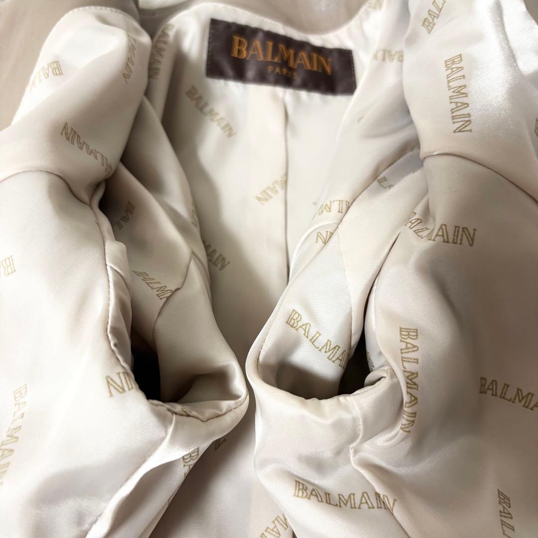 極美品✨バルマン ベルテッド レザーコート 羊革 ラムレザー　ブラウン L相当