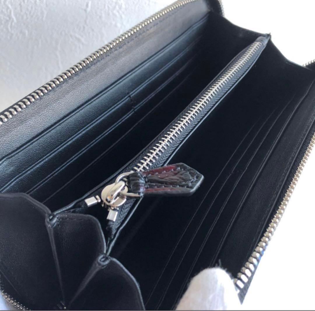 クロコダイル 長財布 高級 一枚革メンズ レディース　赤レッド ブランド