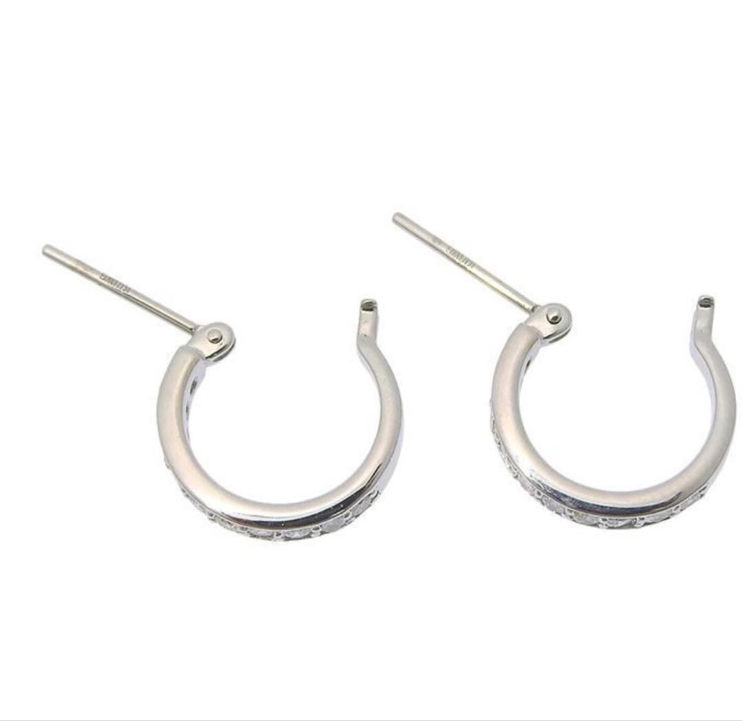 ダイヤモンド　フープ　ピアス