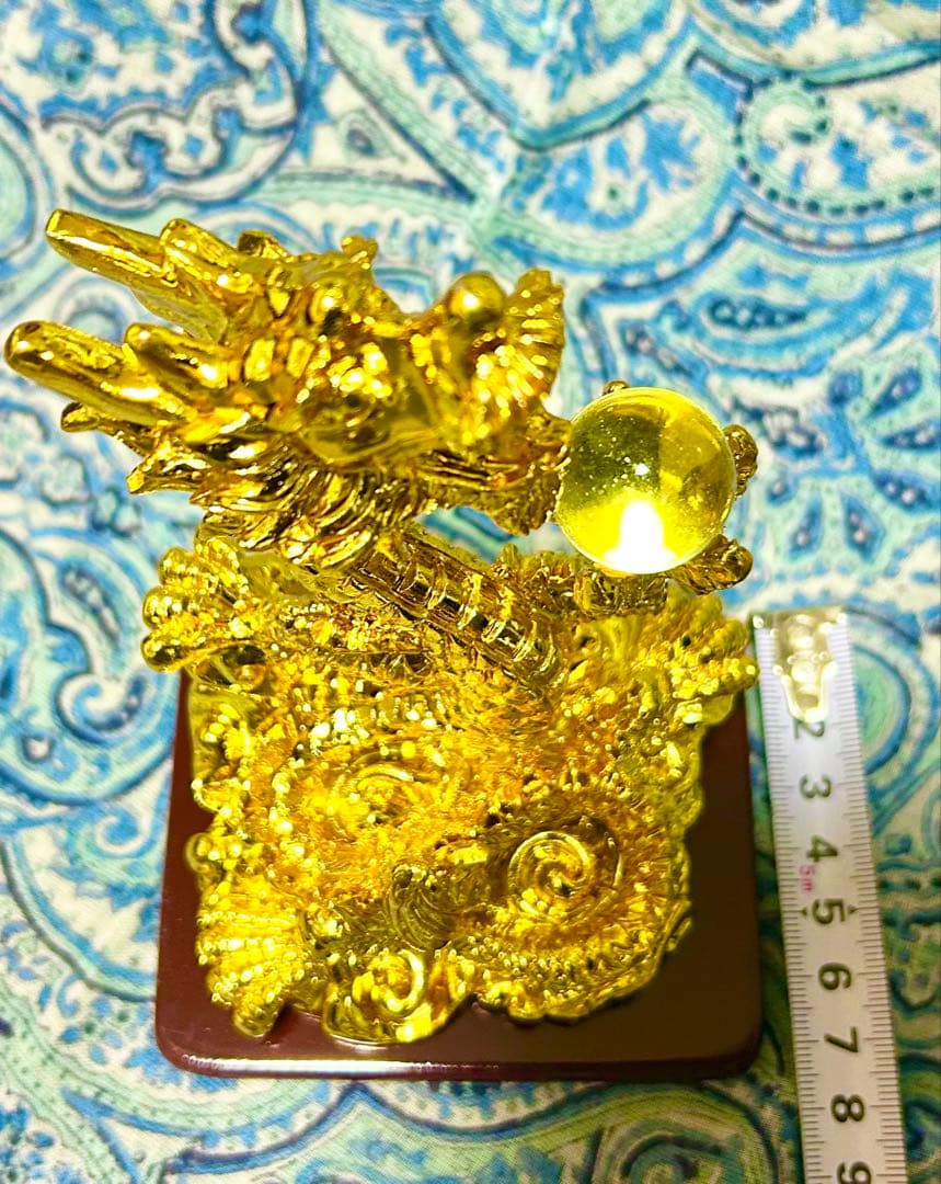 金運爆上げ！運気上昇！昇龍！鍍金製　魂入り　水晶　昇り龍！祈祷済み