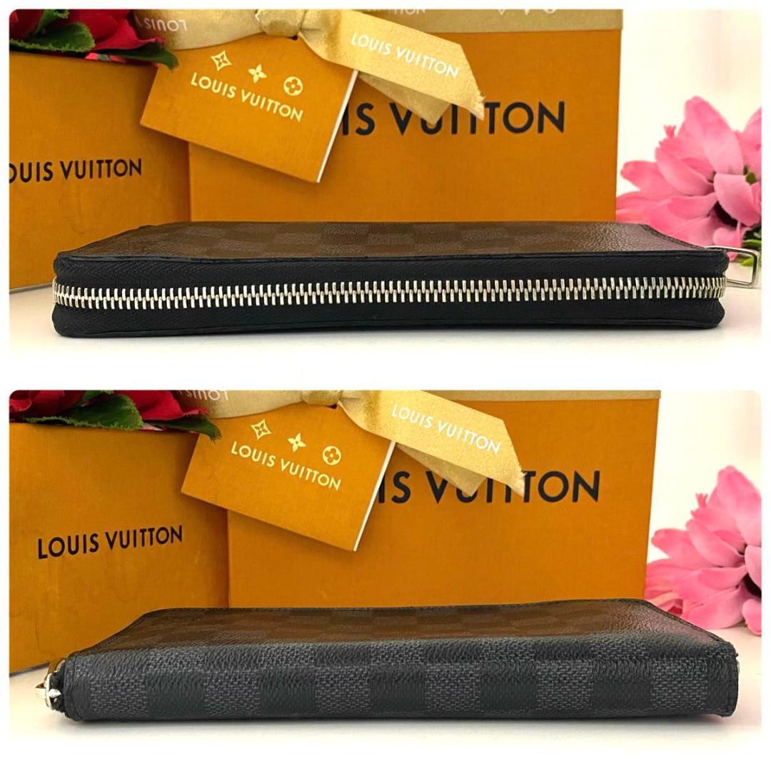 ルイ ヴィトン◎ダミエ グラフィット ヴェルティカル 長財布 ラウンドファスナー