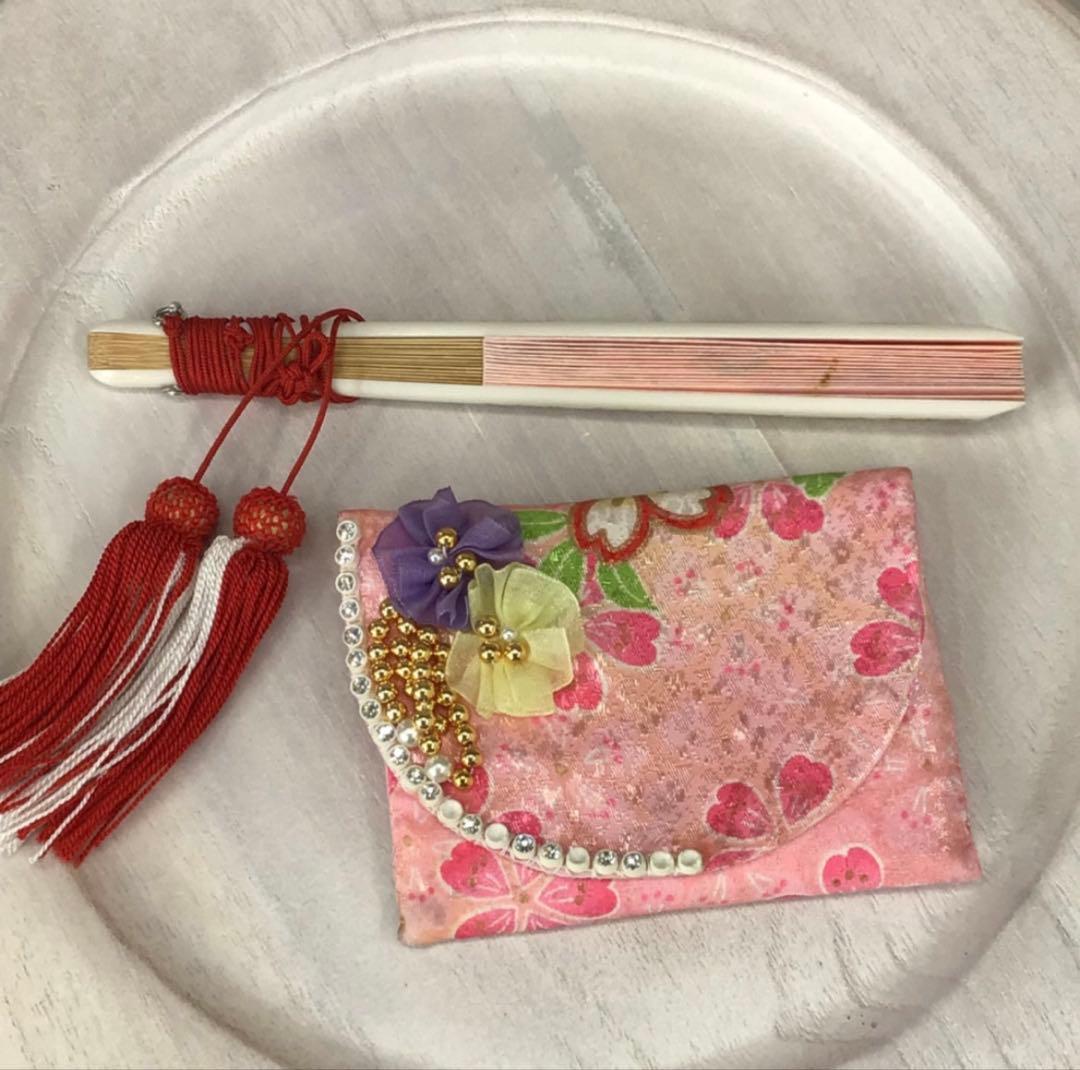 七五三 ７歳　水色花柄着物　髪飾り〜草履セットほぼフルセット