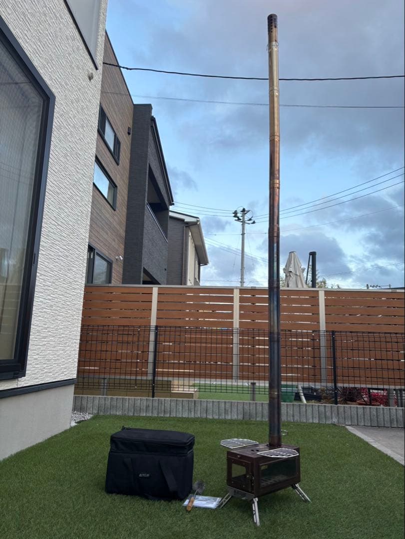 VASTLAND ステンレス薪ストーブ VL-FPSS 延長煙突2本セット