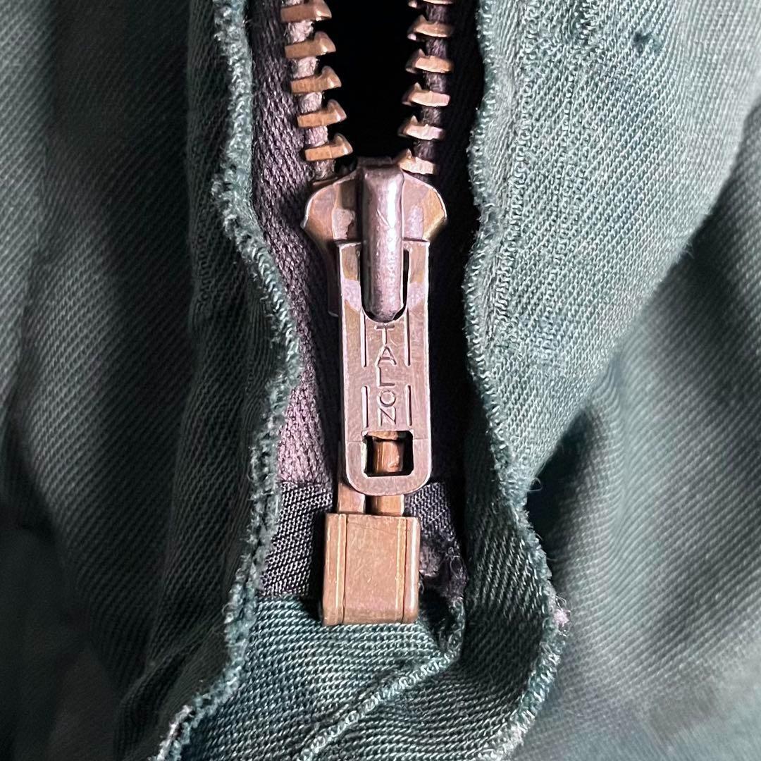 【50-60s vintage】コットンギャバ　ワークジャケット　フェード　短丈