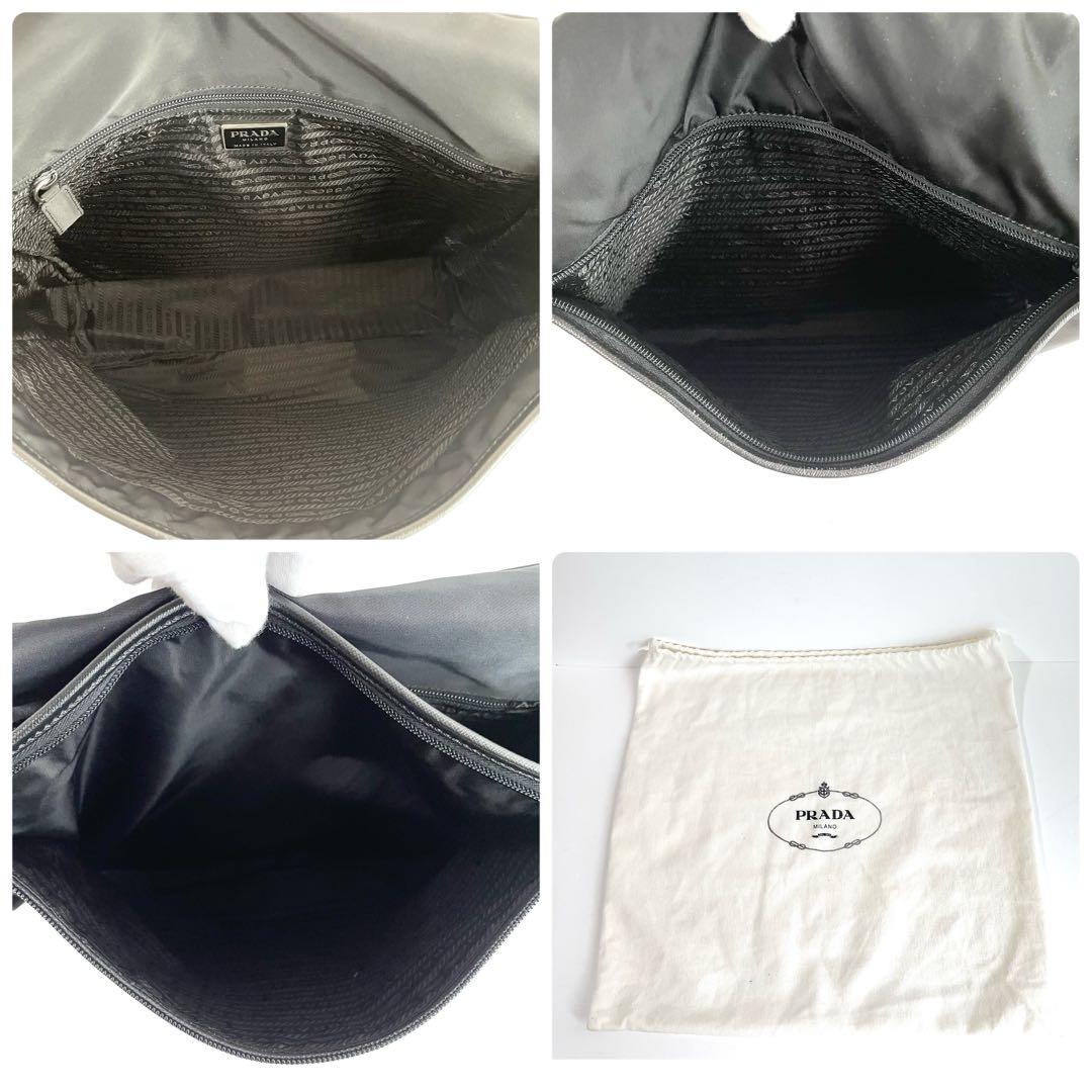 【美品】PRADA プラダ ショルダーバッグ ナイロン×サフィアーノレザー