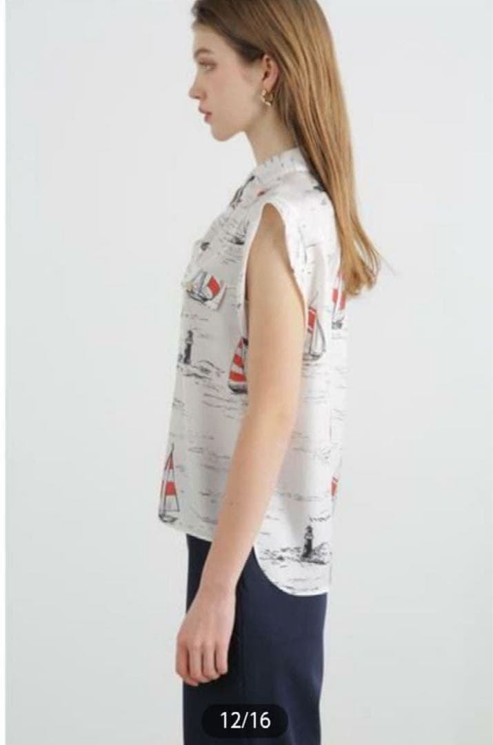 アポロ様　ピンキーアンドダイアン◆メタルバータックブラウス ネイビー 38の2点