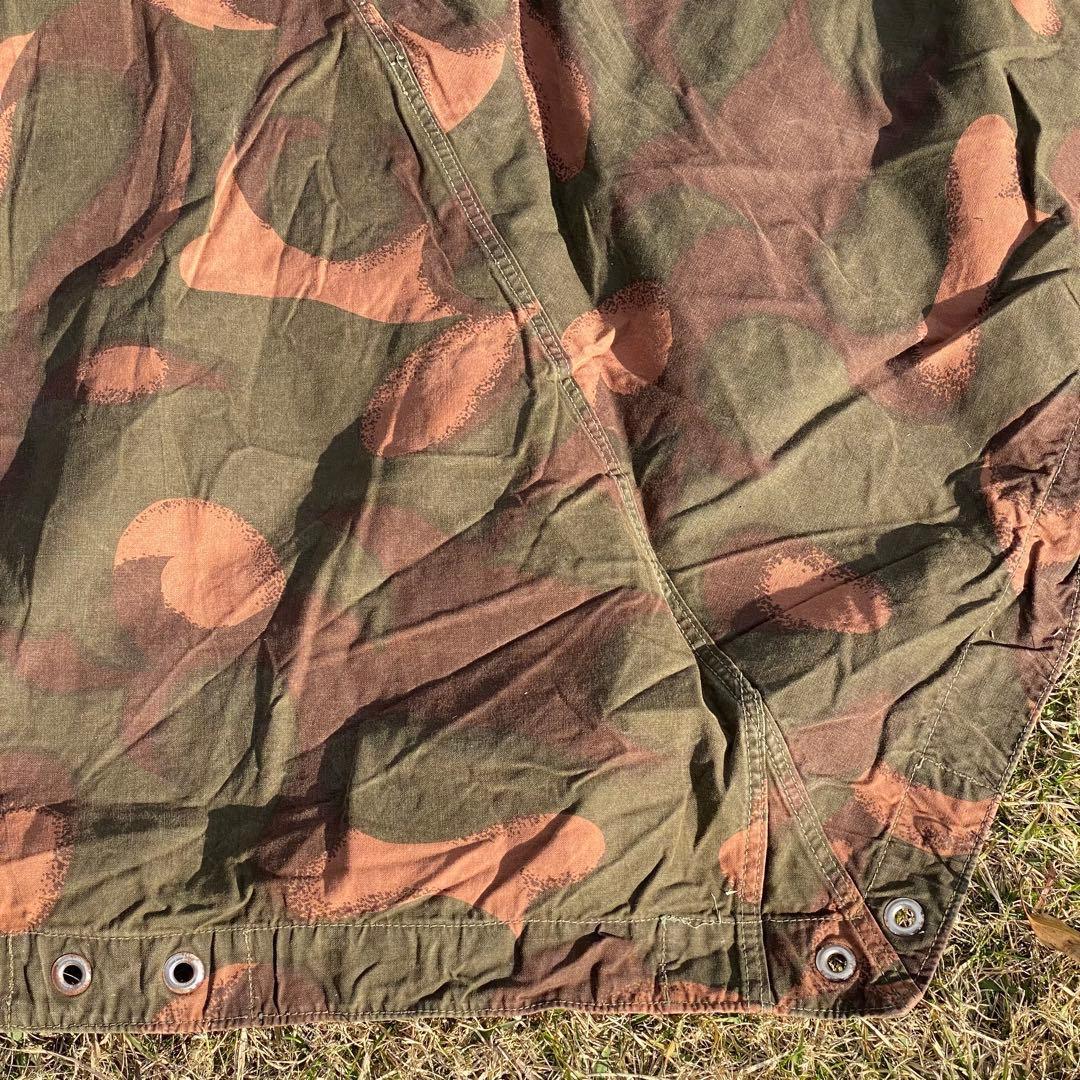 【状態良】ハンガリー軍幕　１枚　迷彩　ハリケーンカモ　タープ　ポンチョ