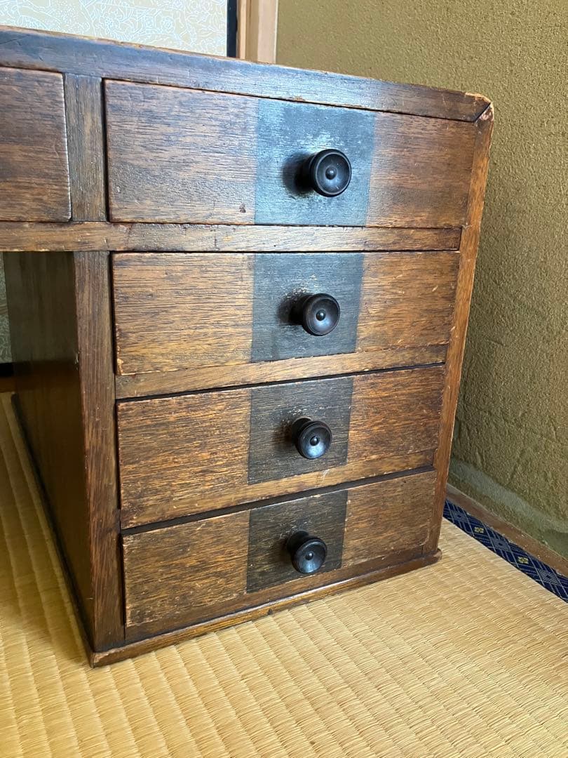 文机 インテリア 昭和レトロ アンティーク 当時物 勉強机 インテリア