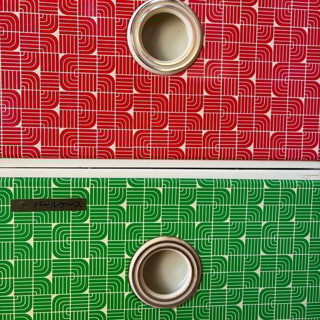 レトロポップ 衣装 衣類収納 ケース 幾何学 ミッドセンチュリー ブリキ
