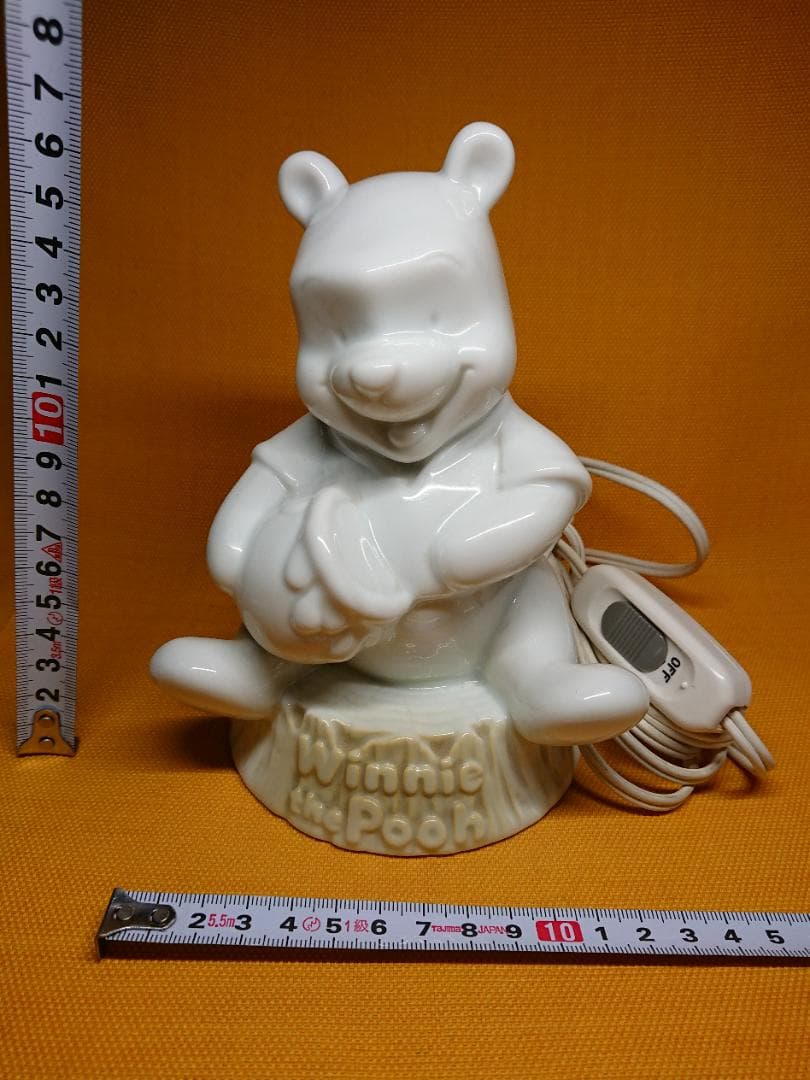 【美品】プーさん　陶器　ライト　置物　インテリア　工芸品　美術品　A2662