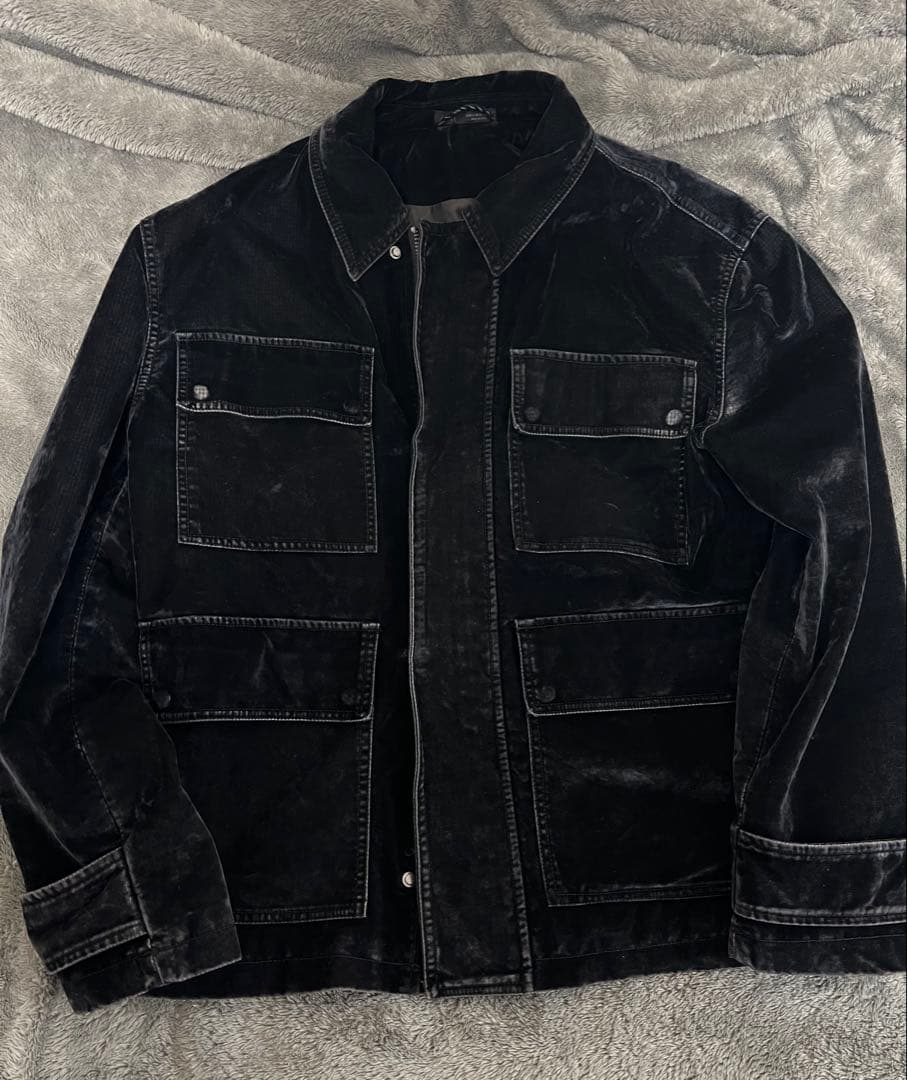 ZARA ベルベットジャケット 黒 Tバック