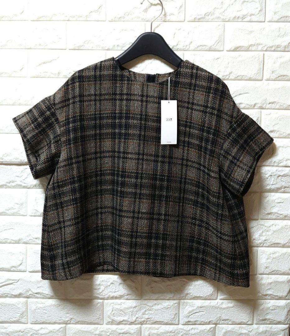 ２３区新品✨️ツイーディエトワールブラウス　カットソー　Tシャツ　iCBダントン