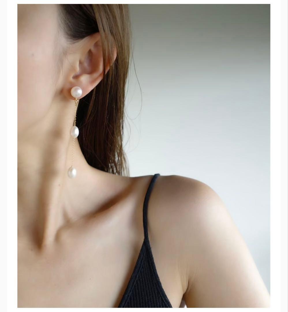 ripsalisリプサリス3dot pearl パールピアス ゴールド