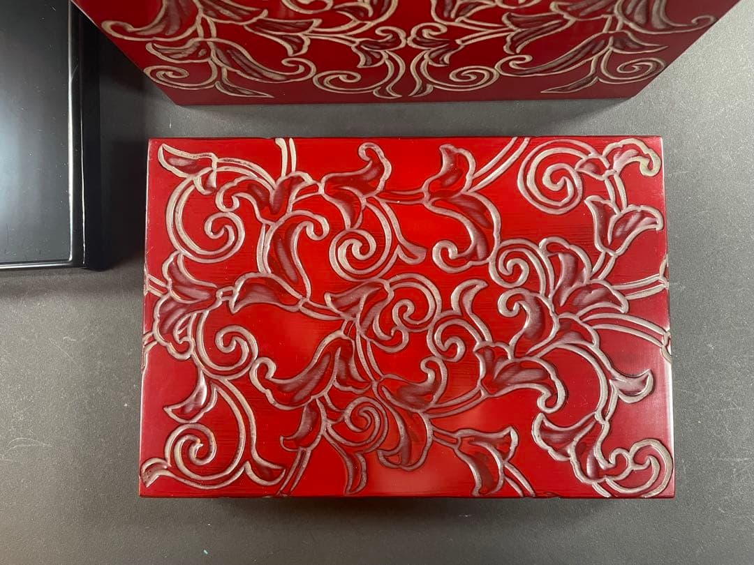 7 茶箱 かまくら彫 日光彫 茶道具 茶器