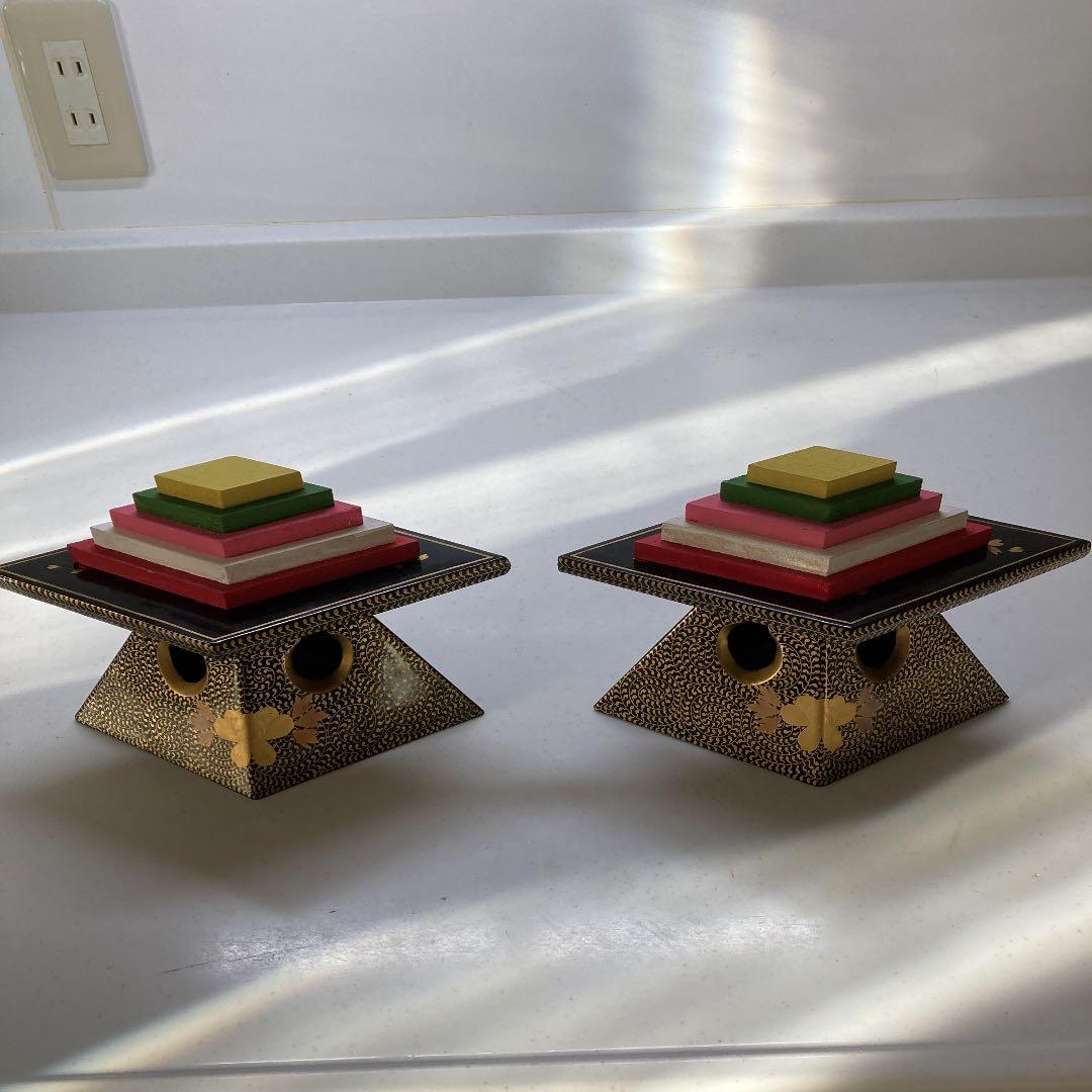 骨董　木製　大きな雛道具