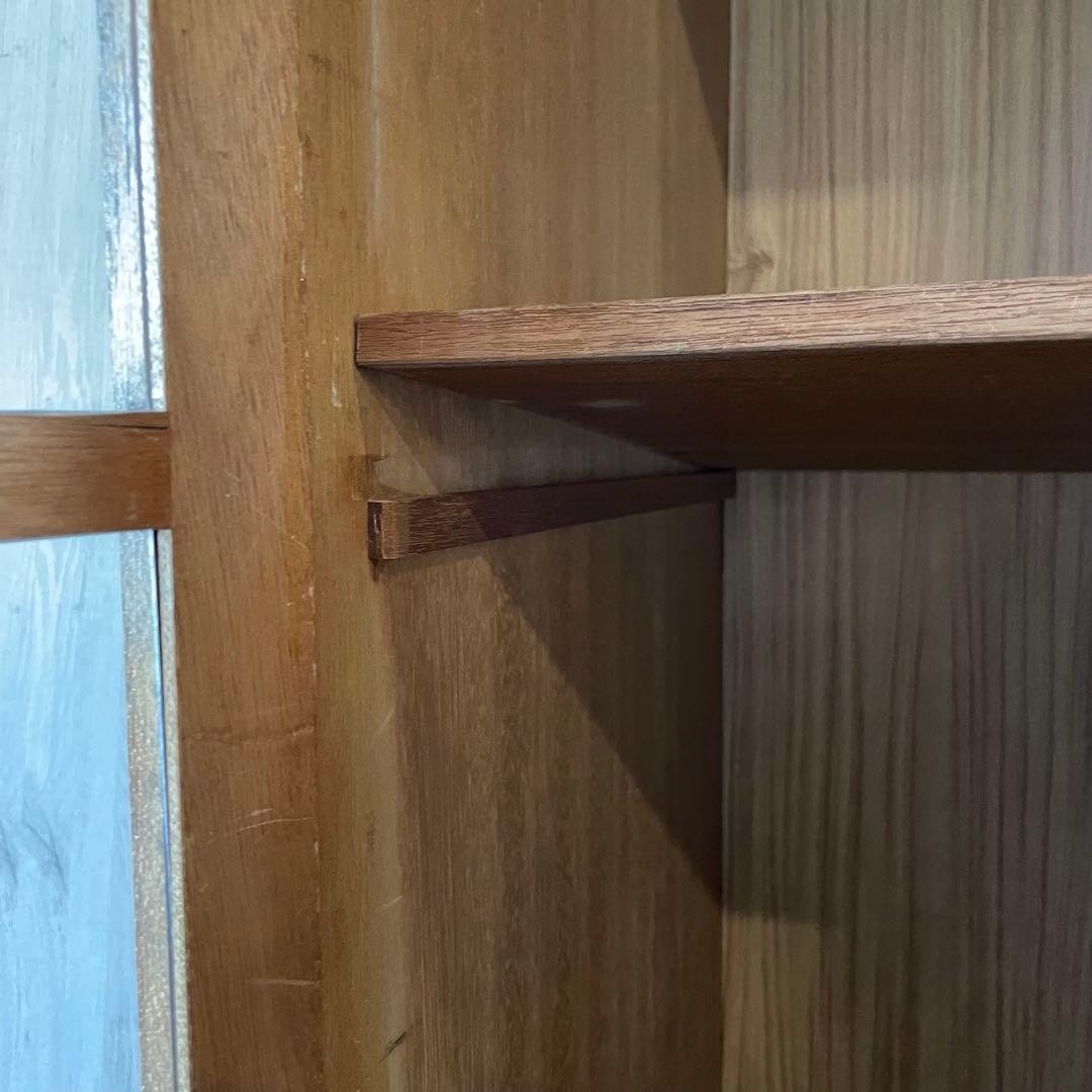 3段ガラス棚 ヴィンテージ家具 古家具 アンティーク キャビネット ガラスケース