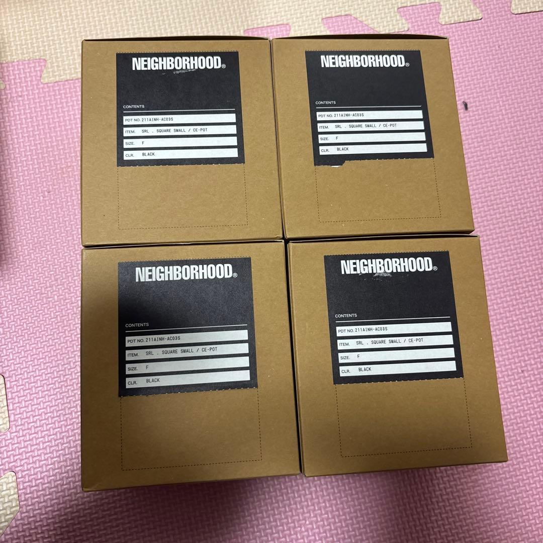 NEIGHBORHOOD ブラック スクエア植木鉢 6インチ