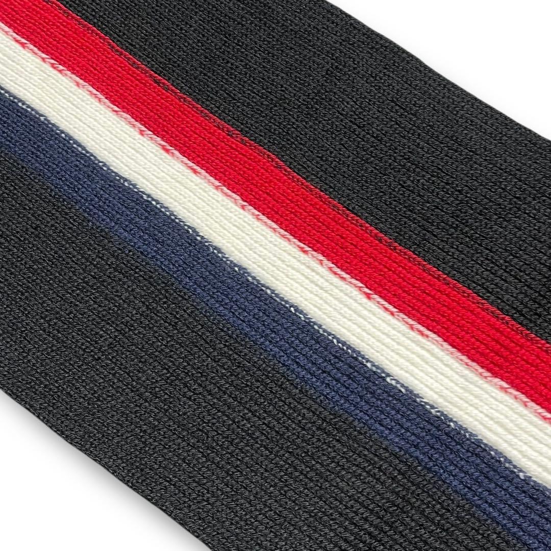 美品 MONCLER モンクレール トリコロール ロゴ マフラー ウール 人気