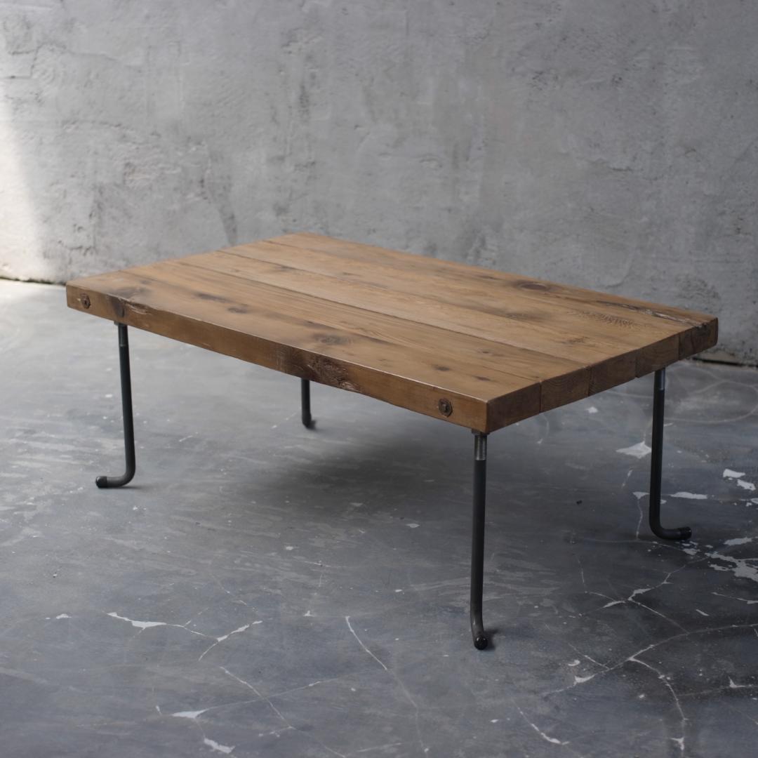 SALE【現品販売】アイアン ローテーブル 鉄脚 鉄 木 テーブル tab44