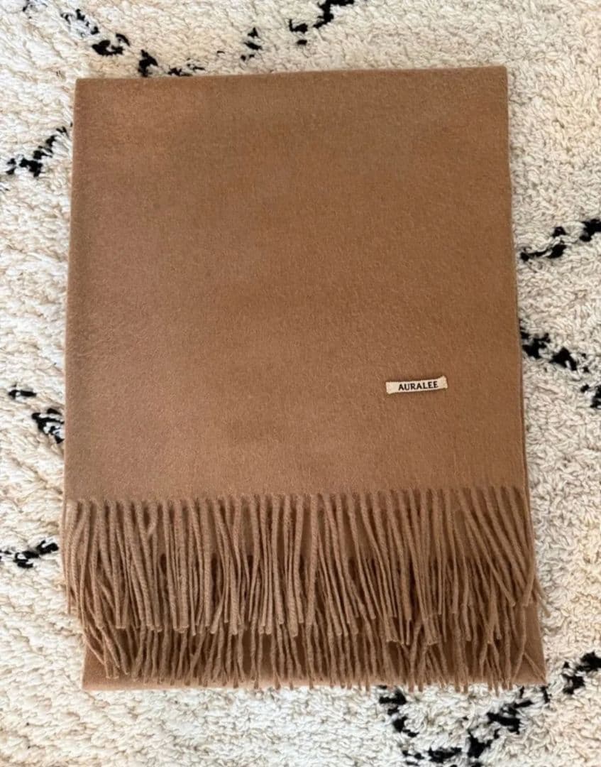 AURALEE ベビーキャメル　大判ストール　メンズ・レディース兼用