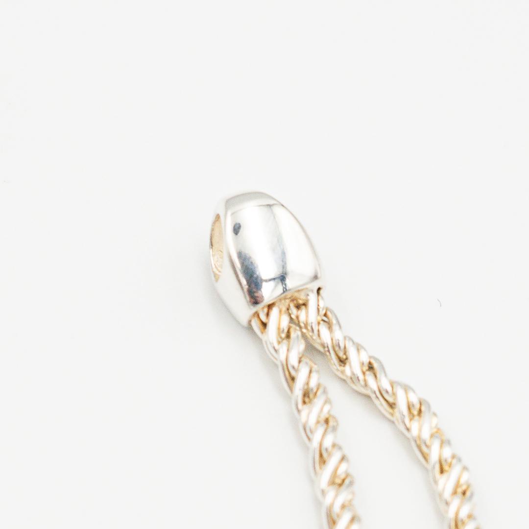 ヴィンテージ ティファニー センターノット ダブルロープ ネックレス シルバー