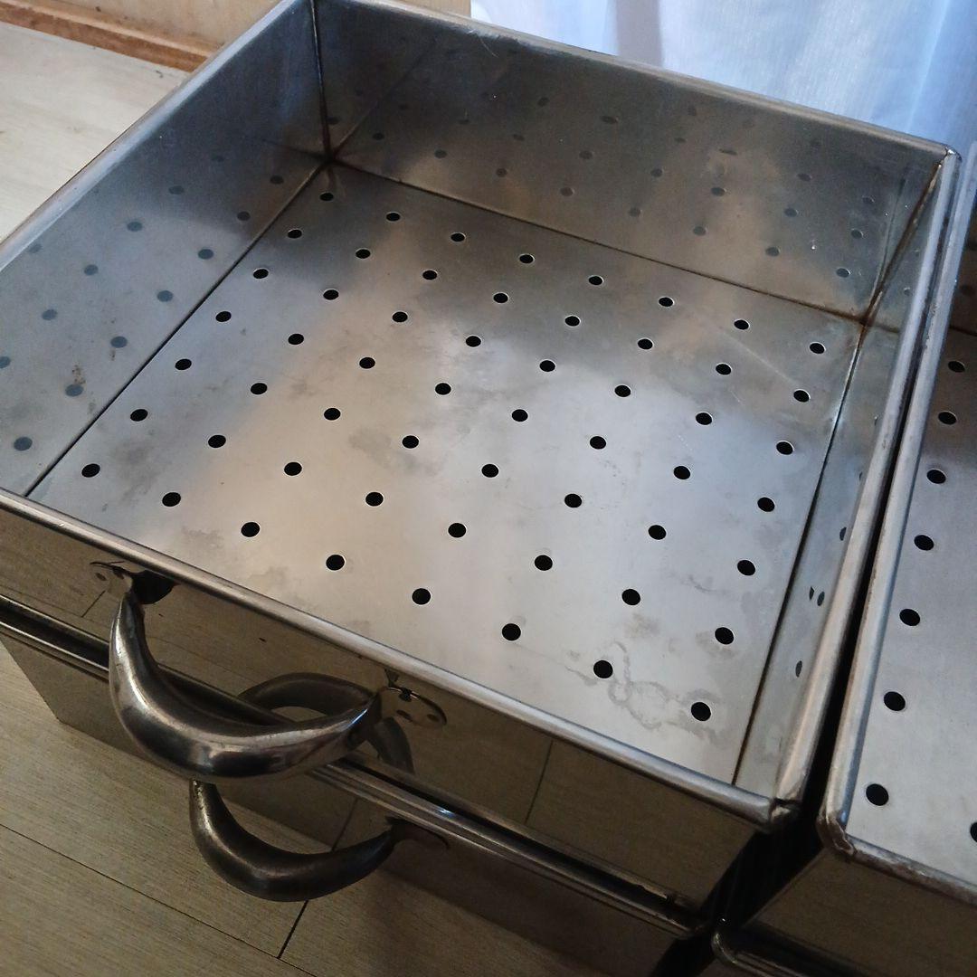 業務用☆角型4段ステンレス蒸し器☆セイロ スチーマー