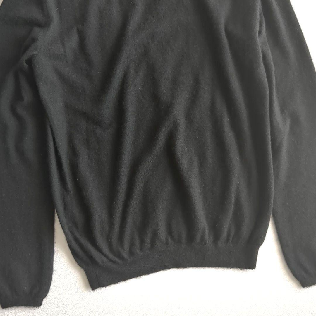 ドゥロワー ニット カシミヤ100% ファー 薄手 Vネック ブラック 2 M