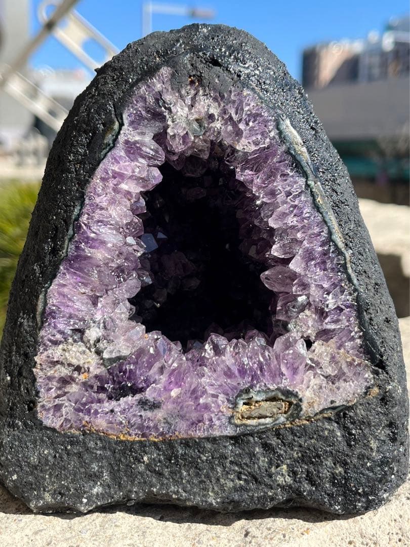 【浄化・来福】最高品質！ウルグアイ産⭐️高波動⭐花つきアメジストドーム⭐️MN89