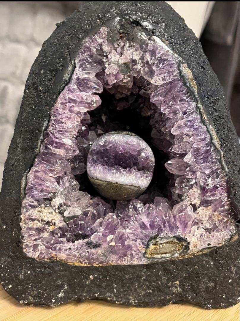 【浄化・来福】最高品質！ウルグアイ産⭐️高波動⭐花つきアメジストドーム⭐️MN89
