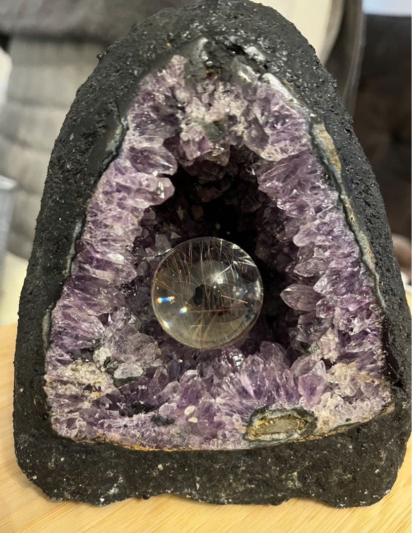 【浄化・来福】最高品質！ウルグアイ産⭐️高波動⭐花つきアメジストドーム⭐️MN89