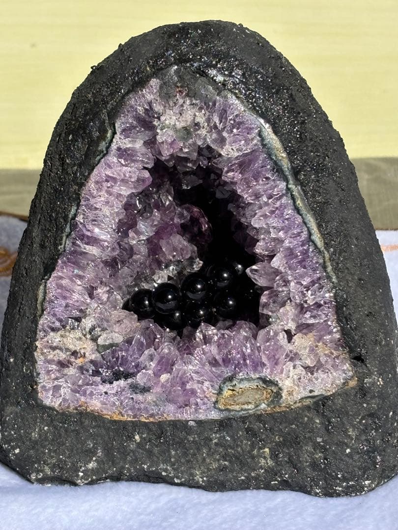 【浄化・来福】最高品質！ウルグアイ産⭐️高波動⭐花つきアメジストドーム⭐️MN89