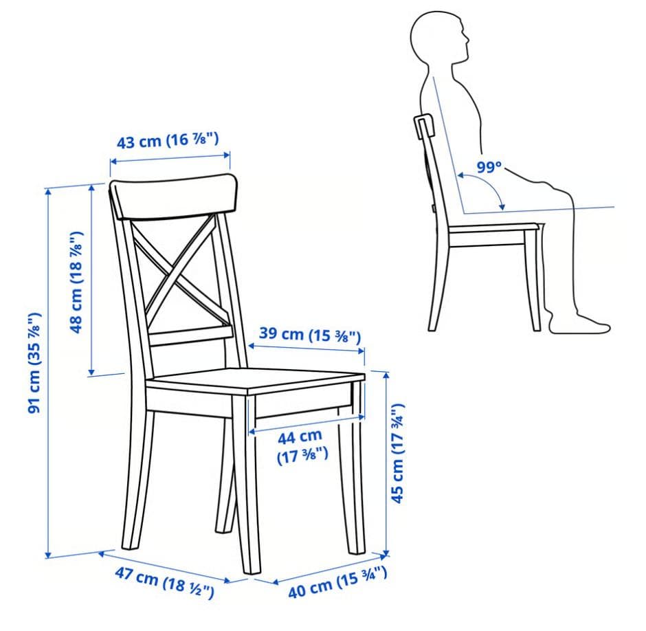 【美品】IKEA インゴルフ INGOLF チェア ブラウンブラック 北欧風
