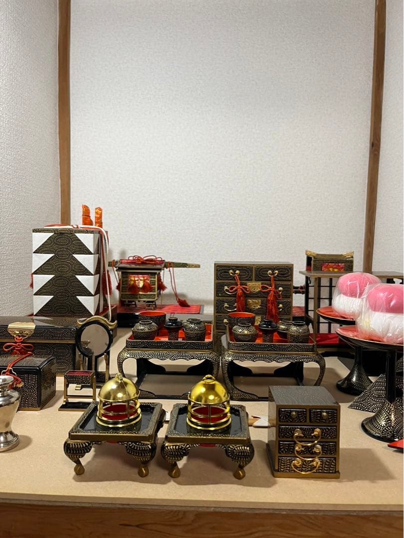 雛飾り　雛道具まとめ売り