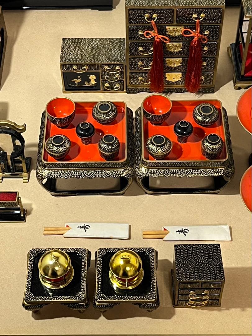 雛飾り　雛道具まとめ売り