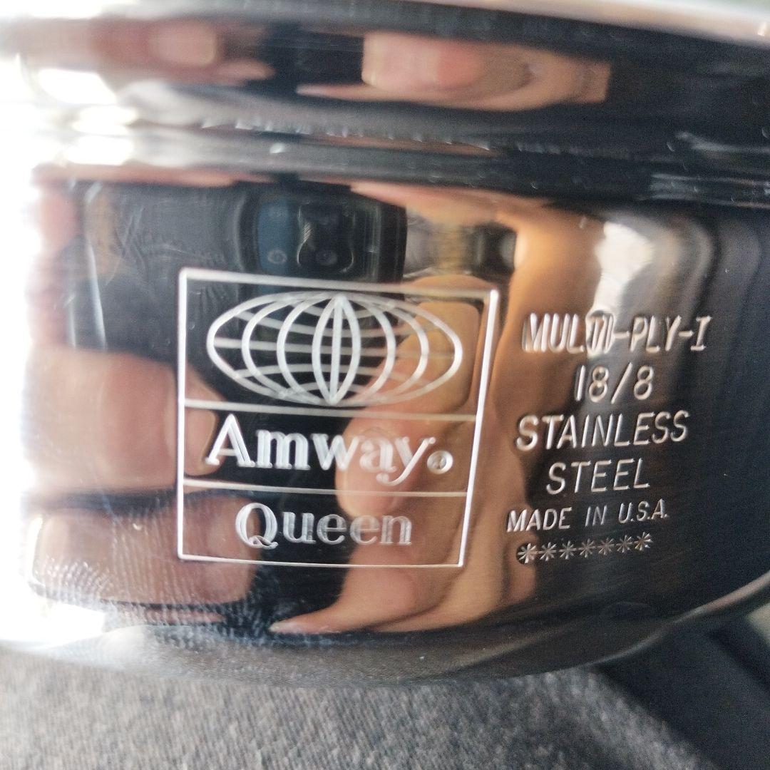 未使用品！アムウェイ　クィーン　中フライパン 蓋付き②