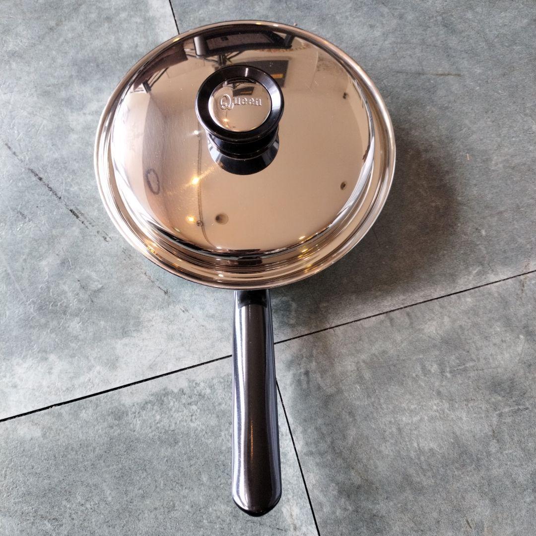 未使用品！アムウェイ　クィーン　中フライパン 蓋付き②