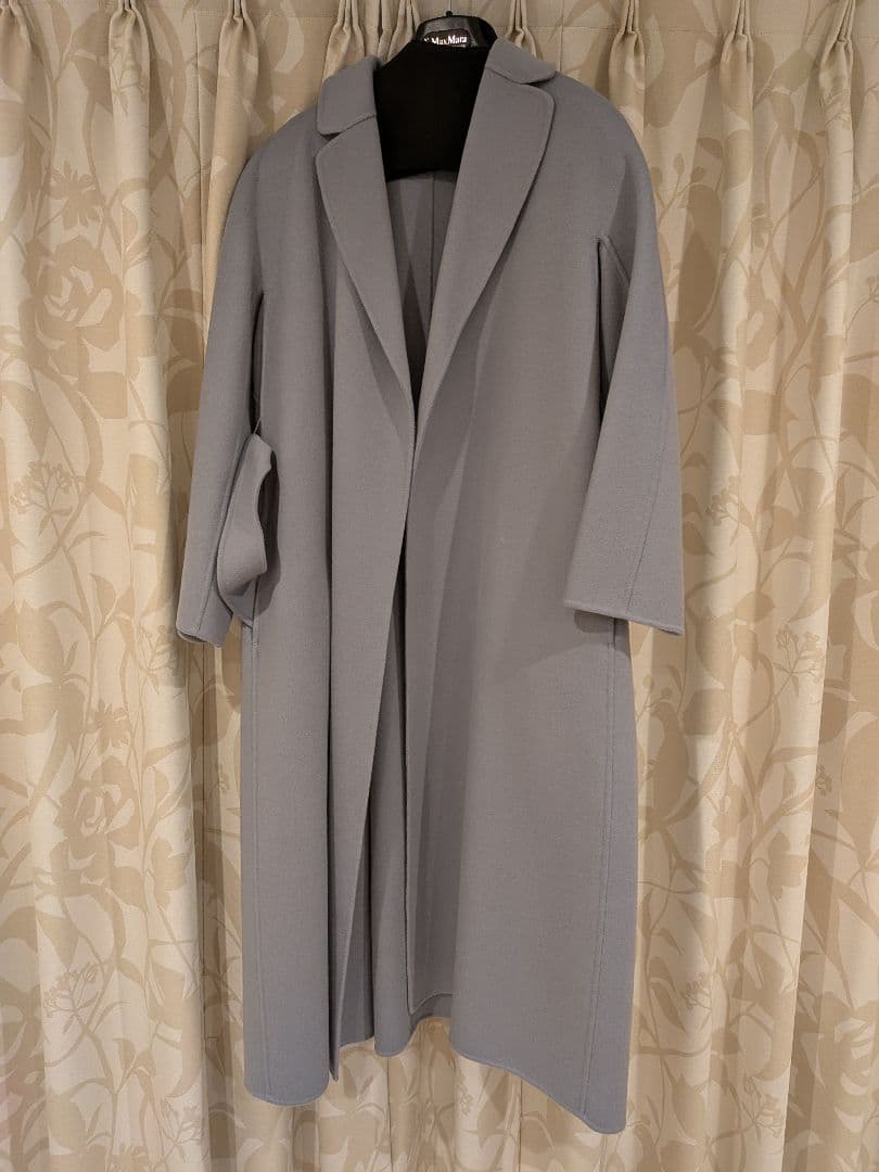 サエ　　　S Max Mara ダブルフェイスロングコート　ブルー