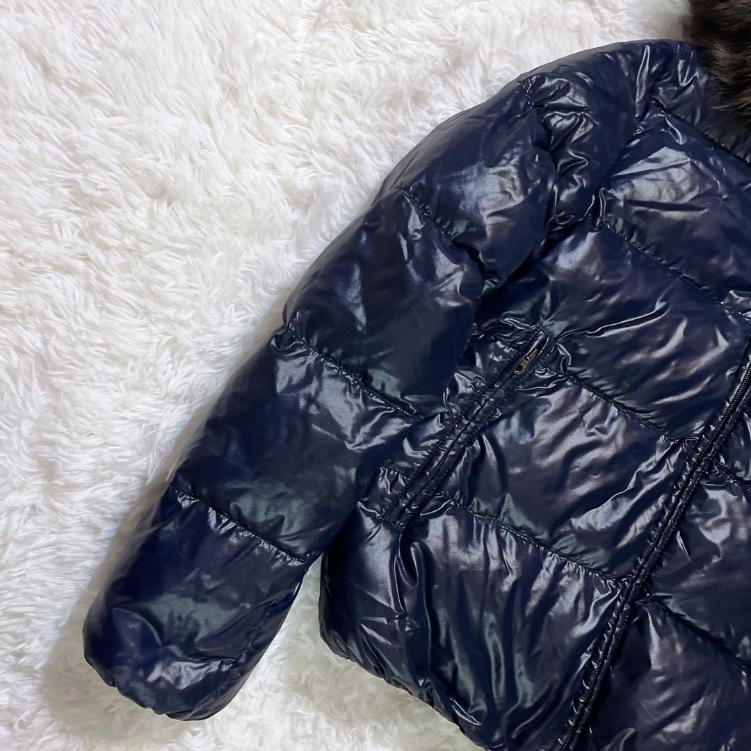 【美品】DUVETICA アダラ ラクーンファー ダウンジャケット 36 紺