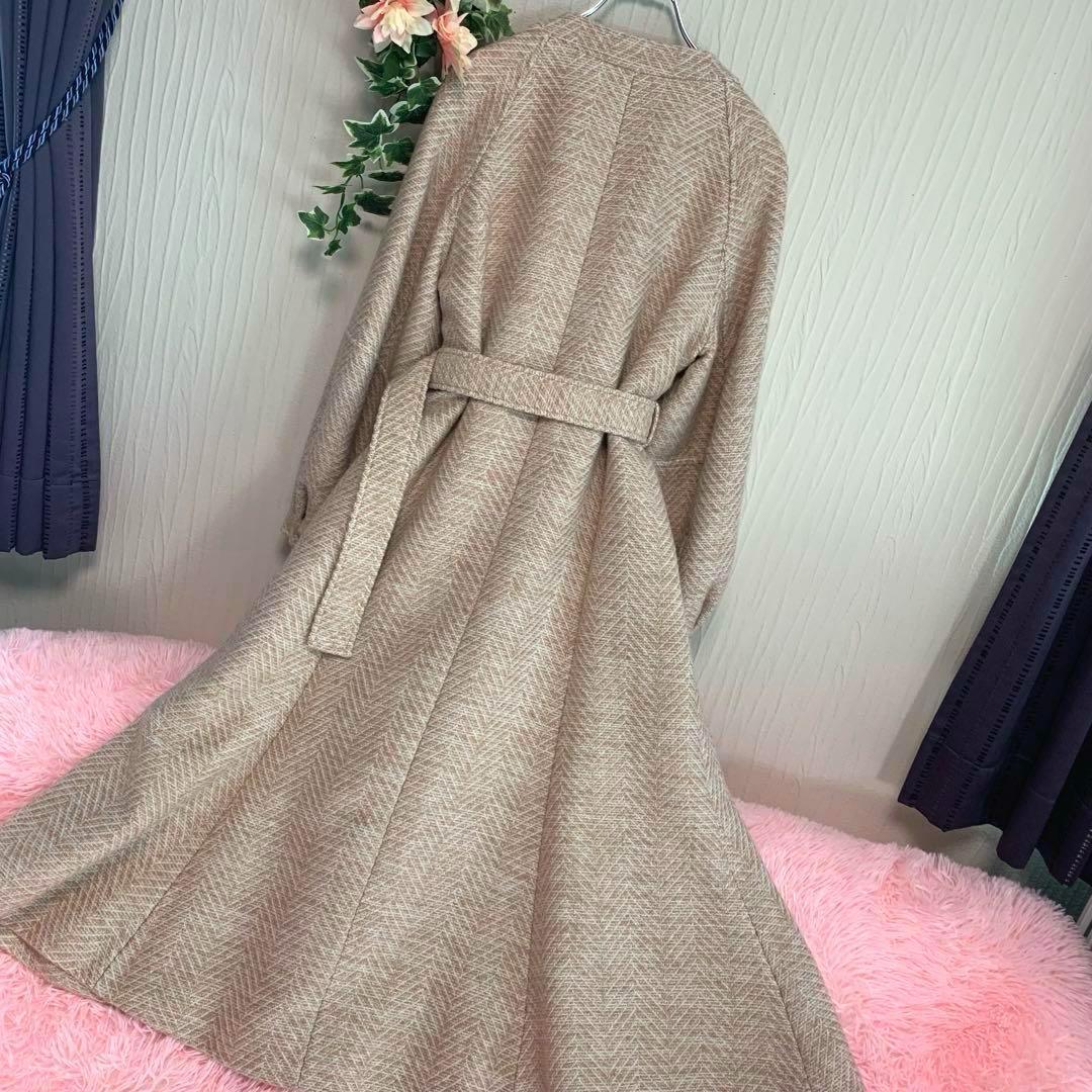 ゆ*え様 定額4.2万 美品✨ファーファー 23AW ヘリンボーンツイードコート