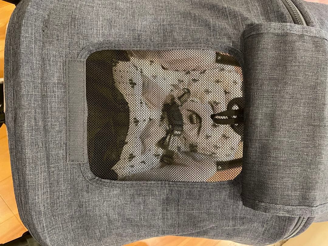 エアバギー ココプレミア　デニム生地　折りたたみベビーカー