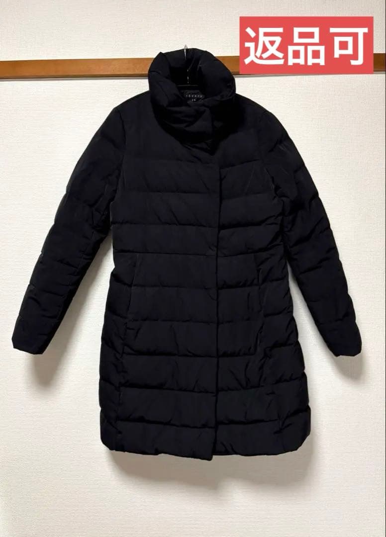 theory 黒 ロングダウンジャケット S