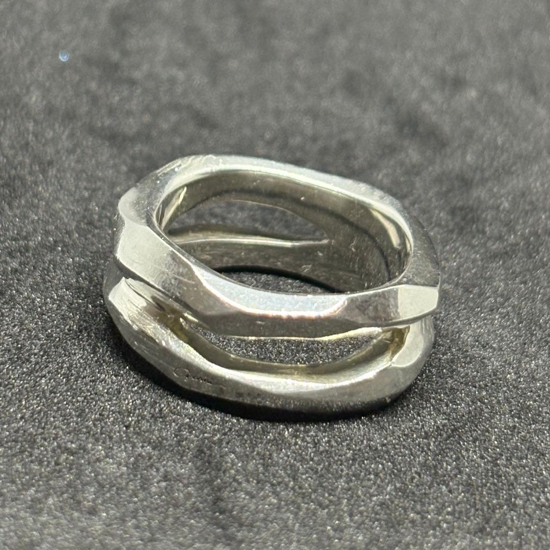 GARNI ツイスト ダブル シルバーリング 17号 幅広 メンズ ガルニ