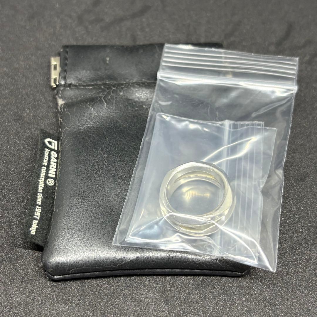 GARNI ツイスト ダブル シルバーリング 17号 幅広 メンズ ガルニ