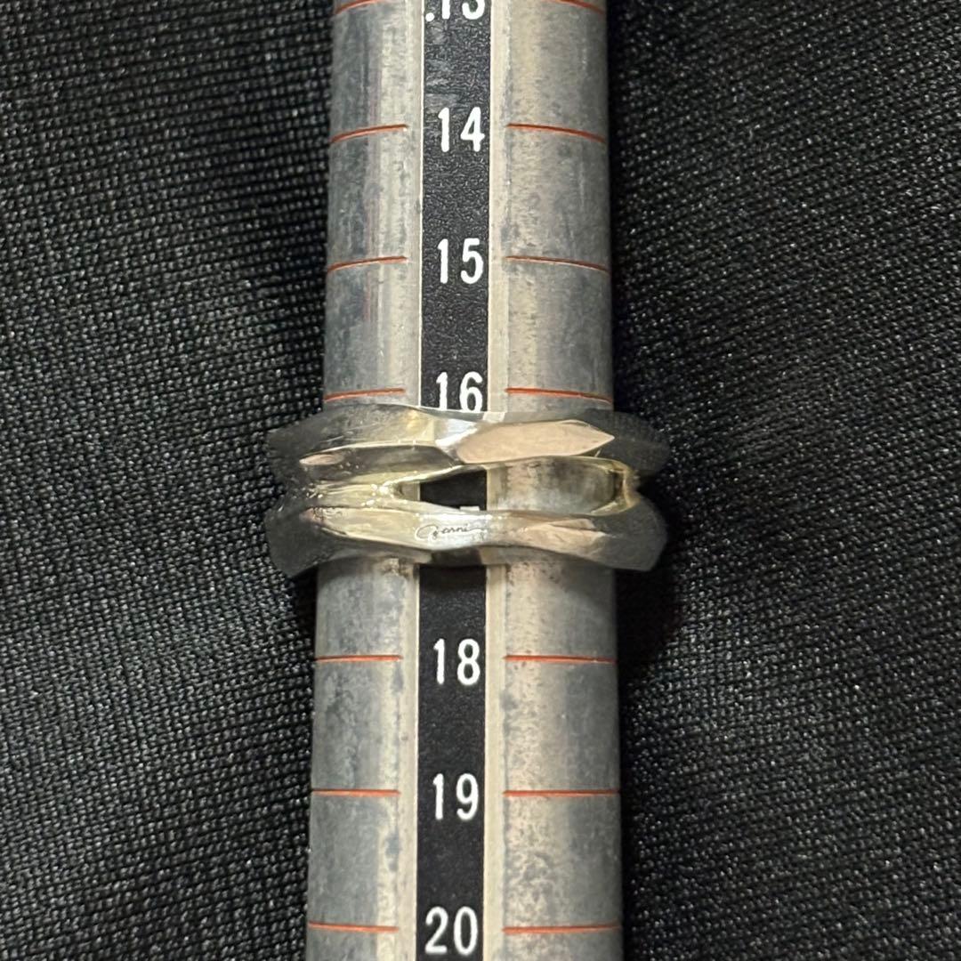 GARNI ツイスト ダブル シルバーリング 17号 幅広 メンズ ガルニ